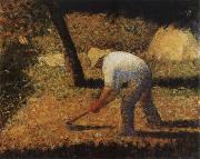 Georges Seurat The Peasant Hoe Soil Spain oil painting artist